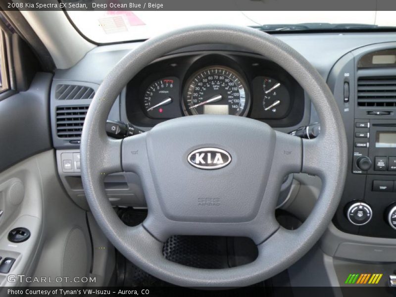 Deep Ocean Blue / Beige 2008 Kia Spectra EX Sedan
