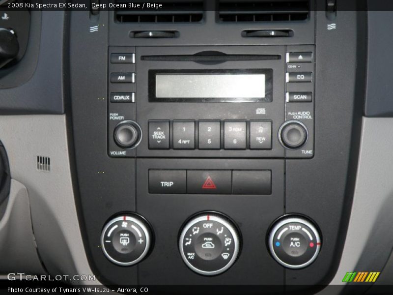 Deep Ocean Blue / Beige 2008 Kia Spectra EX Sedan
