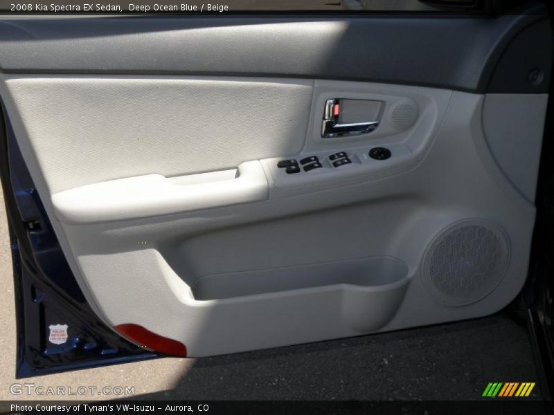 Deep Ocean Blue / Beige 2008 Kia Spectra EX Sedan