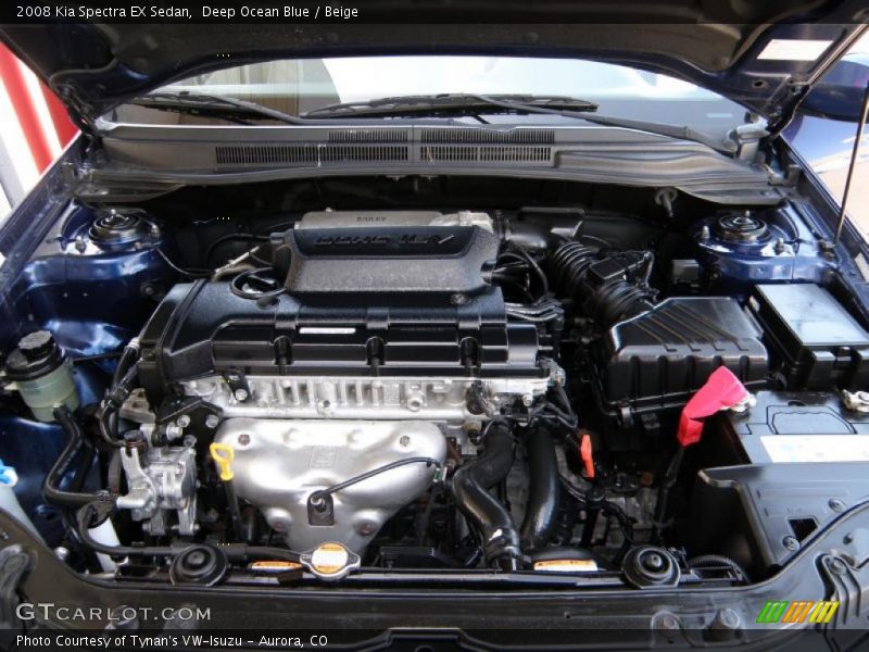 Deep Ocean Blue / Beige 2008 Kia Spectra EX Sedan