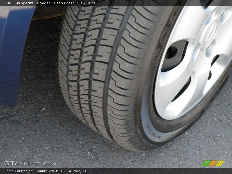 Deep Ocean Blue / Beige 2008 Kia Spectra EX Sedan