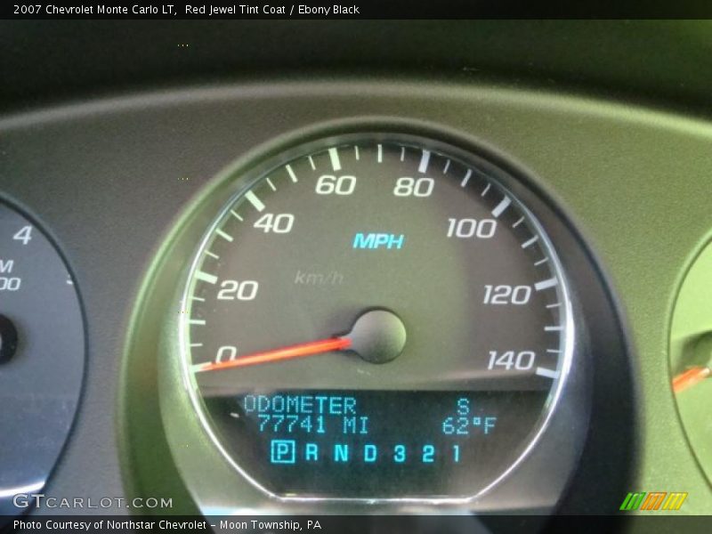 Red Jewel Tint Coat / Ebony Black 2007 Chevrolet Monte Carlo LT