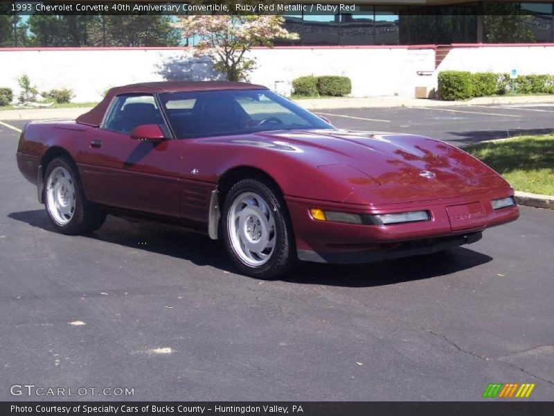 Ruby Red Metallic / Ruby Red 1993 Chevrolet Corvette 40th Anniversary Convertible
