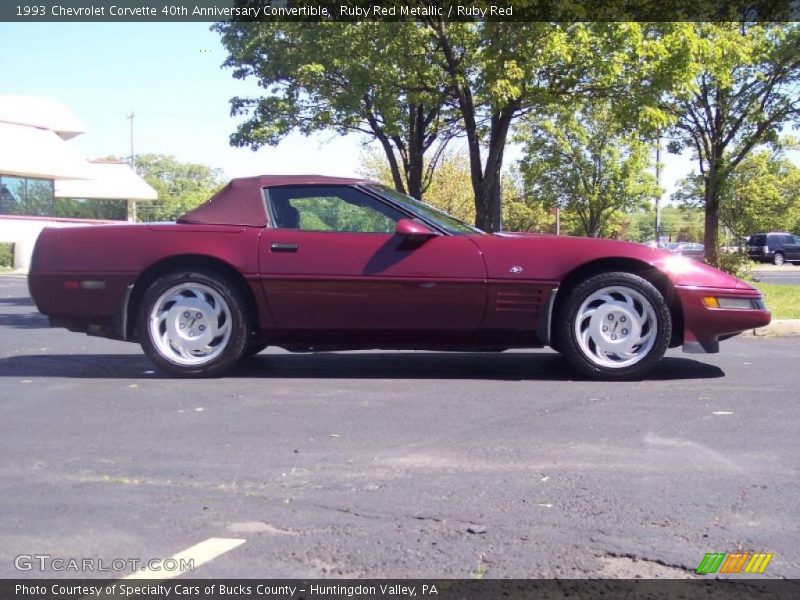 Ruby Red Metallic / Ruby Red 1993 Chevrolet Corvette 40th Anniversary Convertible
