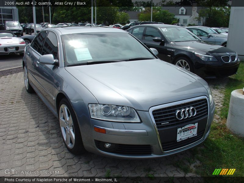 Atlas Grey / Black 2006 Audi A8 4.2 quattro