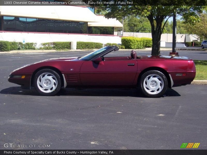 Ruby Red Metallic / Ruby Red 1993 Chevrolet Corvette 40th Anniversary Convertible