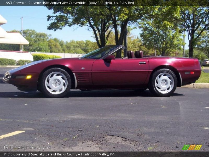 Ruby Red Metallic / Ruby Red 1993 Chevrolet Corvette 40th Anniversary Convertible