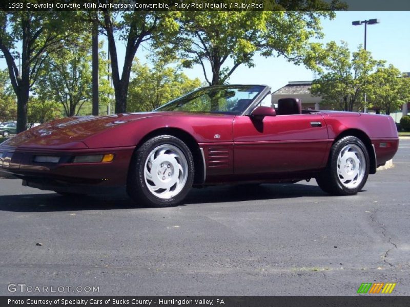 Ruby Red Metallic / Ruby Red 1993 Chevrolet Corvette 40th Anniversary Convertible