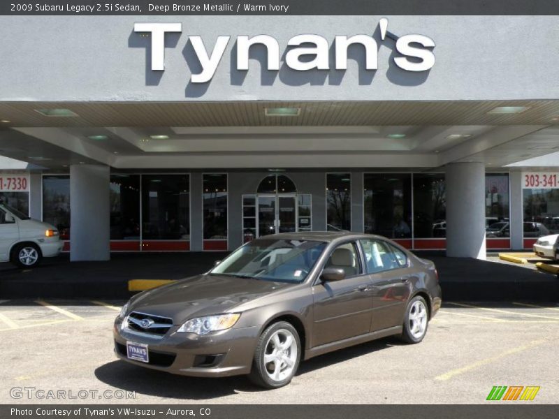 Deep Bronze Metallic / Warm Ivory 2009 Subaru Legacy 2.5i Sedan
