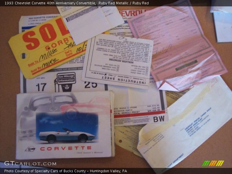 Ruby Red Metallic / Ruby Red 1993 Chevrolet Corvette 40th Anniversary Convertible
