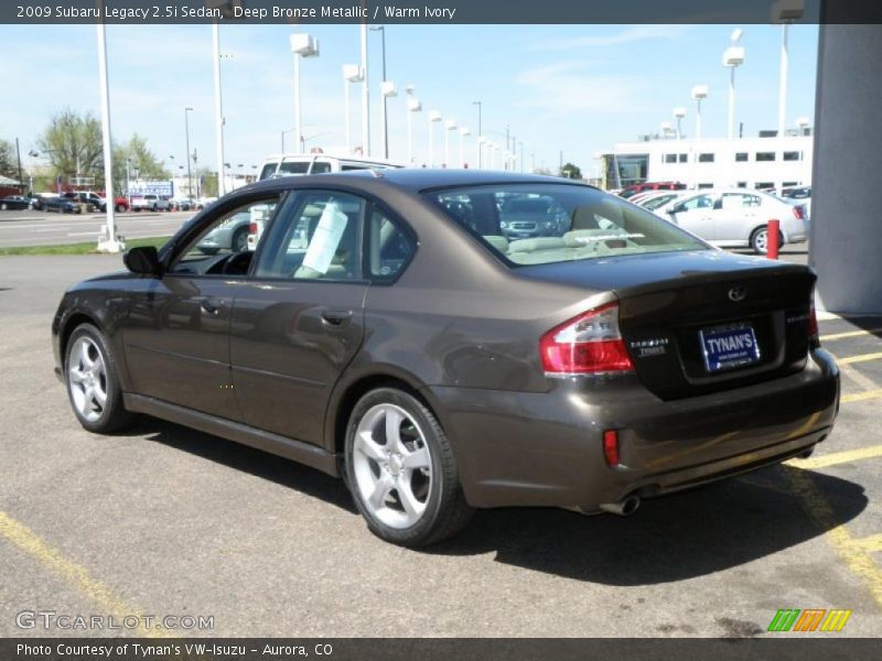 Deep Bronze Metallic / Warm Ivory 2009 Subaru Legacy 2.5i Sedan