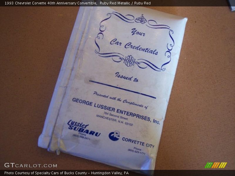 Ruby Red Metallic / Ruby Red 1993 Chevrolet Corvette 40th Anniversary Convertible