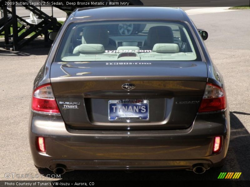 Deep Bronze Metallic / Warm Ivory 2009 Subaru Legacy 2.5i Sedan