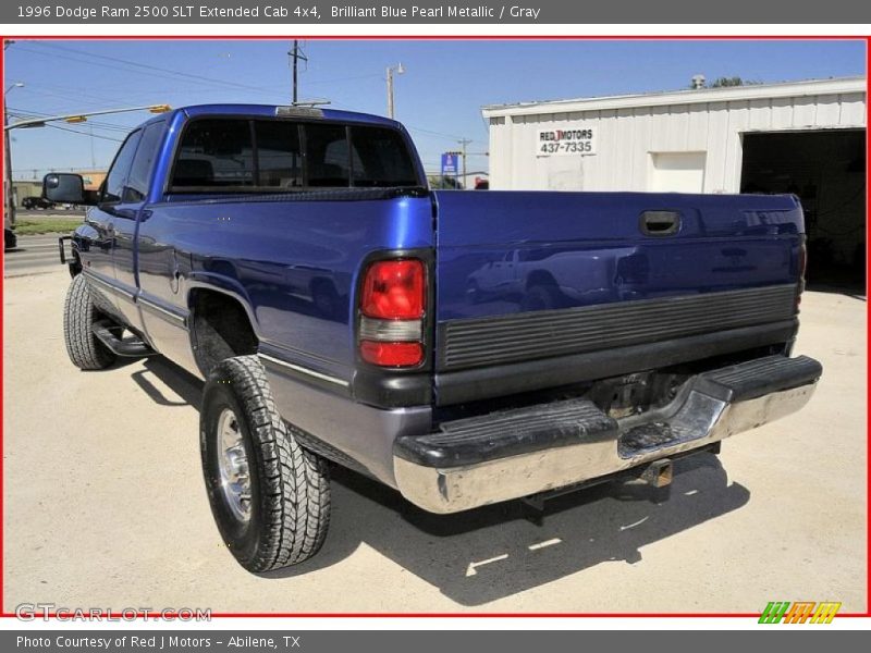 Brilliant Blue Pearl Metallic / Gray 1996 Dodge Ram 2500 SLT Extended Cab 4x4