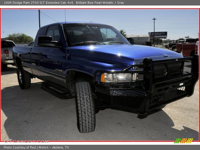 Brilliant Blue Pearl Metallic / Gray 1996 Dodge Ram 2500 SLT Extended Cab 4x4