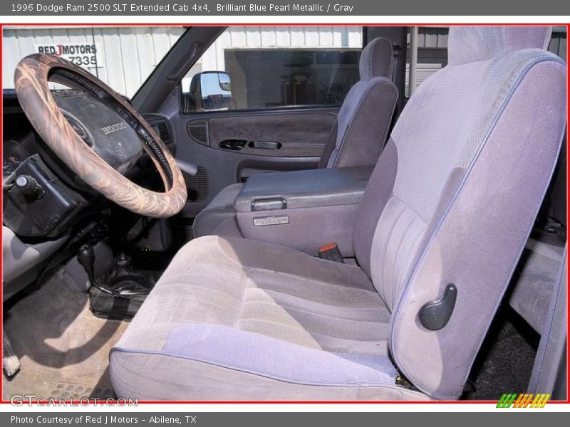 Brilliant Blue Pearl Metallic / Gray 1996 Dodge Ram 2500 SLT Extended Cab 4x4