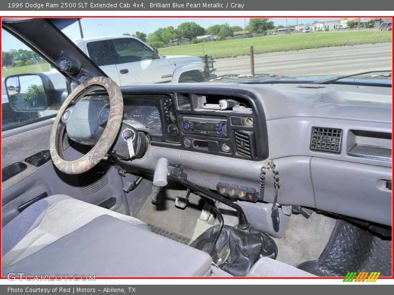 Brilliant Blue Pearl Metallic / Gray 1996 Dodge Ram 2500 SLT Extended Cab 4x4