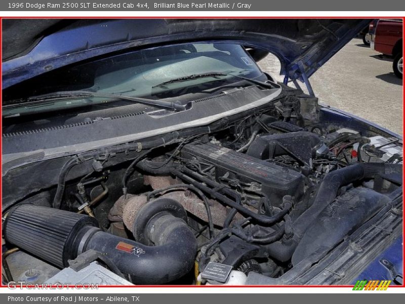 Brilliant Blue Pearl Metallic / Gray 1996 Dodge Ram 2500 SLT Extended Cab 4x4