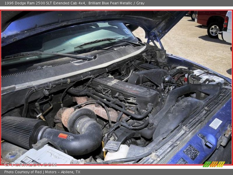 Brilliant Blue Pearl Metallic / Gray 1996 Dodge Ram 2500 SLT Extended Cab 4x4