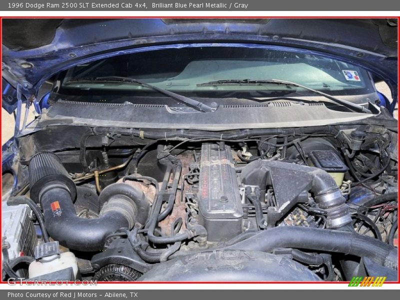 Brilliant Blue Pearl Metallic / Gray 1996 Dodge Ram 2500 SLT Extended Cab 4x4