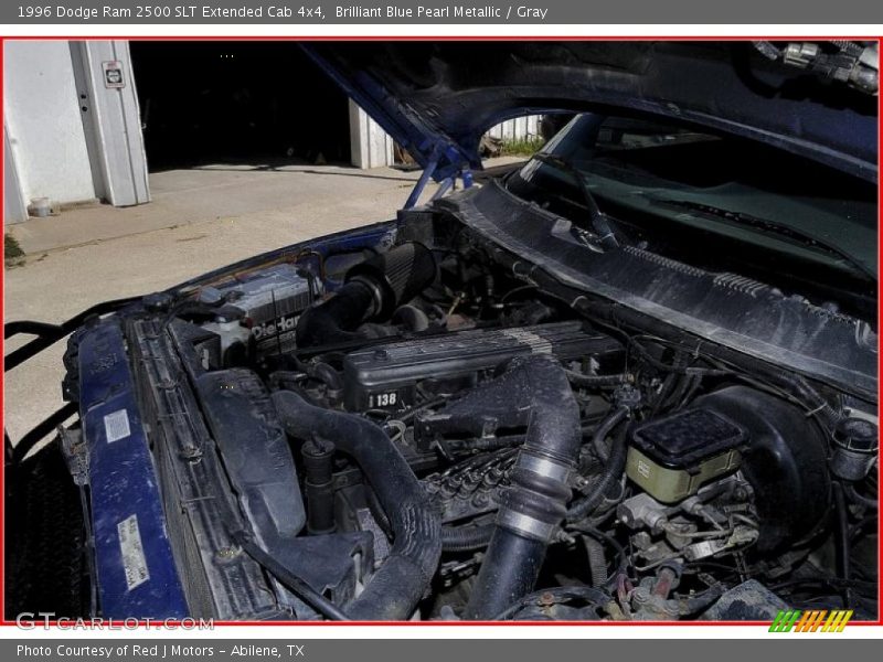 Brilliant Blue Pearl Metallic / Gray 1996 Dodge Ram 2500 SLT Extended Cab 4x4