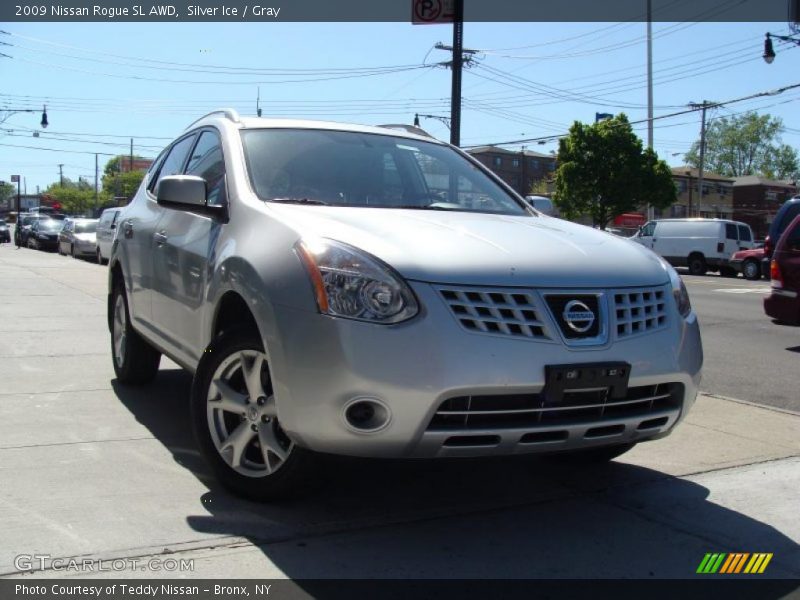 Silver Ice / Gray 2009 Nissan Rogue SL AWD