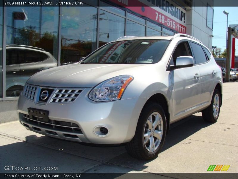 Silver Ice / Gray 2009 Nissan Rogue SL AWD