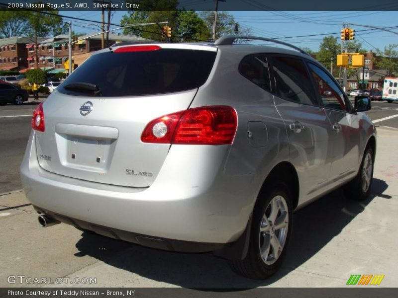 Silver Ice / Gray 2009 Nissan Rogue SL AWD