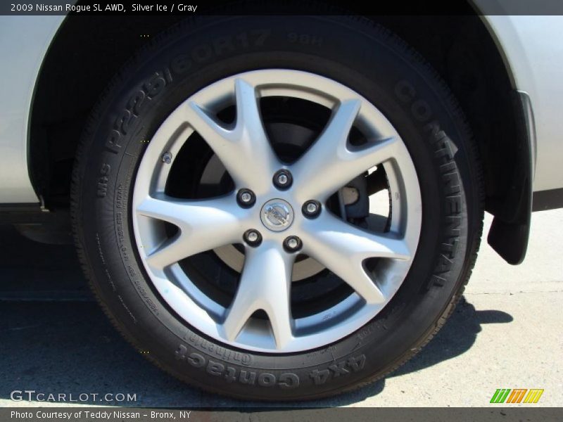 Silver Ice / Gray 2009 Nissan Rogue SL AWD
