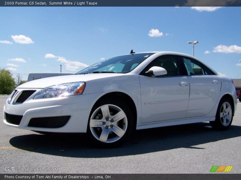 Summit White / Light Taupe 2009 Pontiac G6 Sedan
