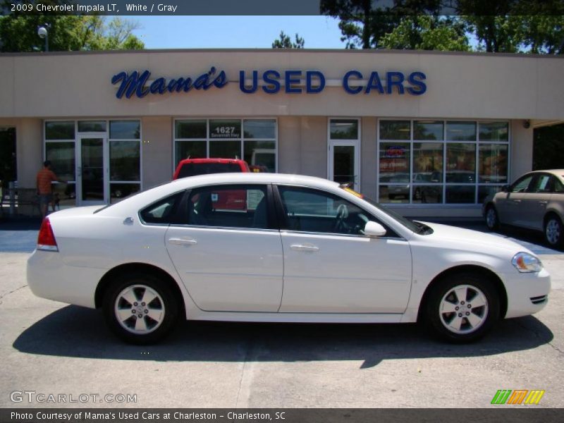White / Gray 2009 Chevrolet Impala LT