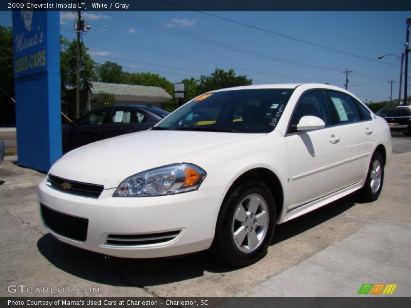 White / Gray 2009 Chevrolet Impala LT