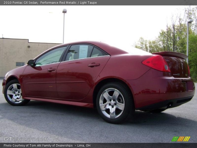 Performance Red Metallic / Light Taupe 2010 Pontiac G6 Sedan