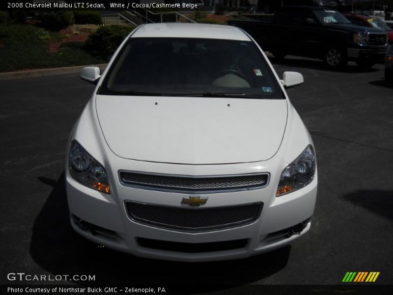 White / Cocoa/Cashmere Beige 2008 Chevrolet Malibu LTZ Sedan