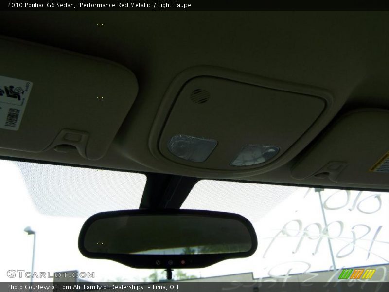 Performance Red Metallic / Light Taupe 2010 Pontiac G6 Sedan