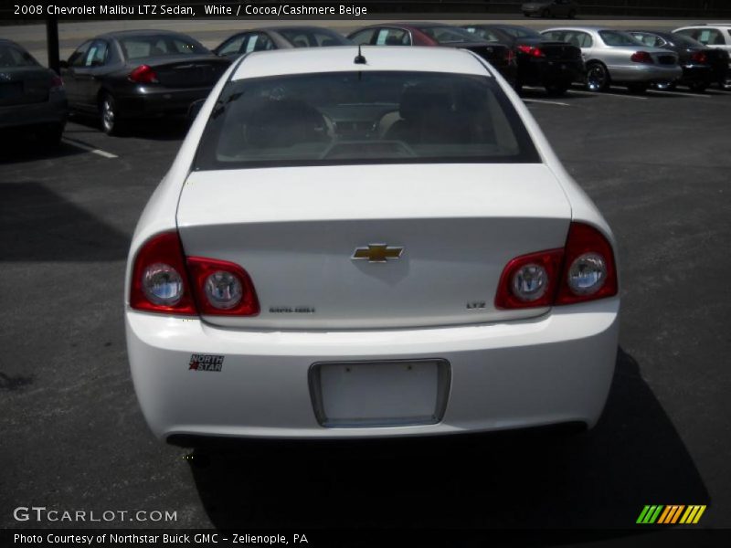 White / Cocoa/Cashmere Beige 2008 Chevrolet Malibu LTZ Sedan