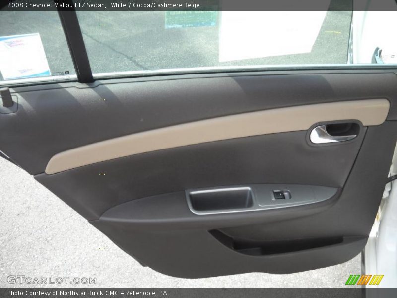 White / Cocoa/Cashmere Beige 2008 Chevrolet Malibu LTZ Sedan