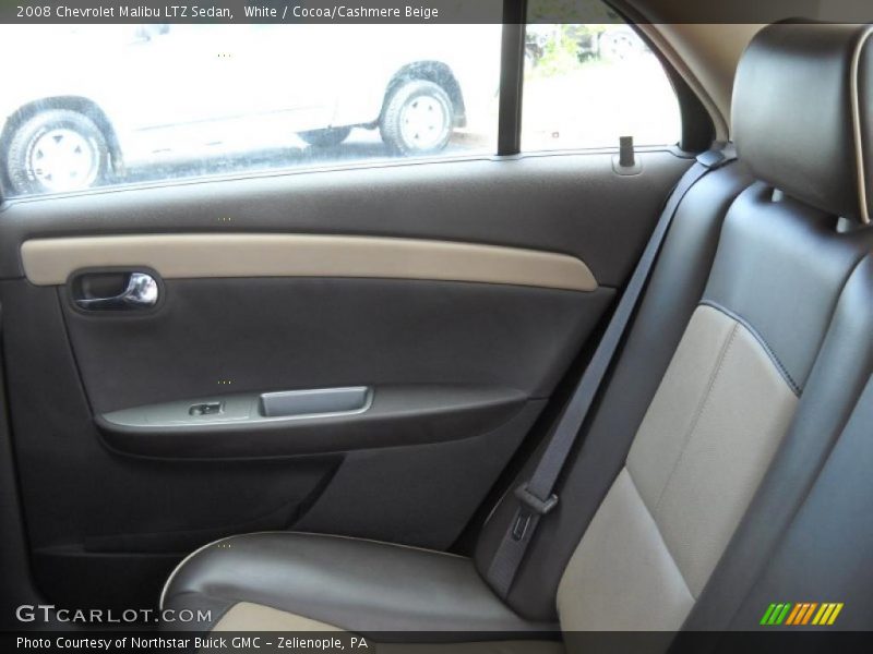 White / Cocoa/Cashmere Beige 2008 Chevrolet Malibu LTZ Sedan