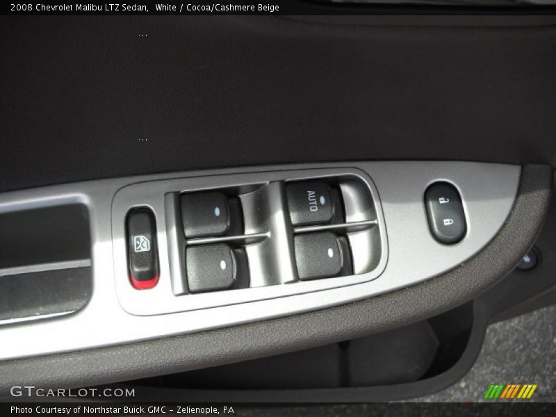 White / Cocoa/Cashmere Beige 2008 Chevrolet Malibu LTZ Sedan