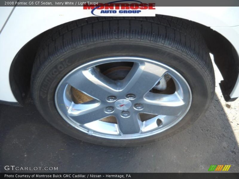 Ivory White / Light Taupe 2008 Pontiac G6 GT Sedan