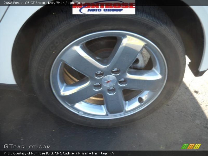 Ivory White / Light Taupe 2008 Pontiac G6 GT Sedan