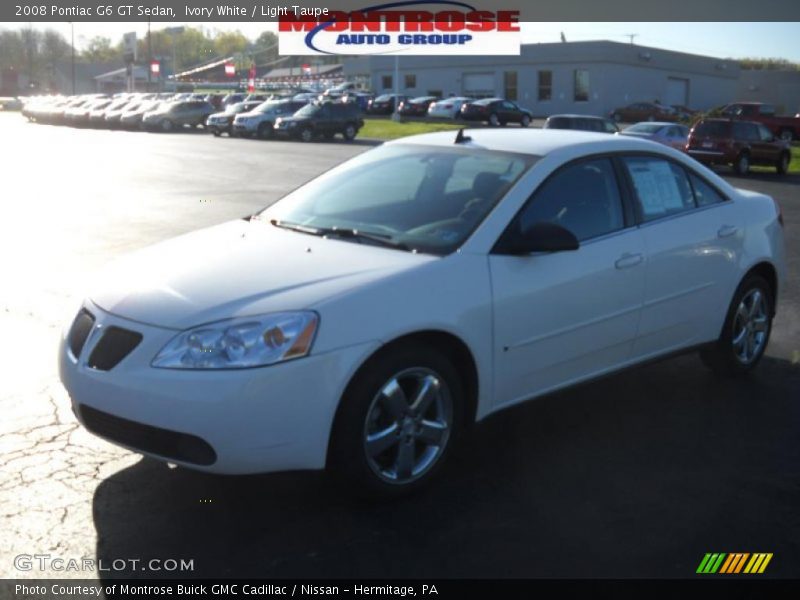 Ivory White / Light Taupe 2008 Pontiac G6 GT Sedan