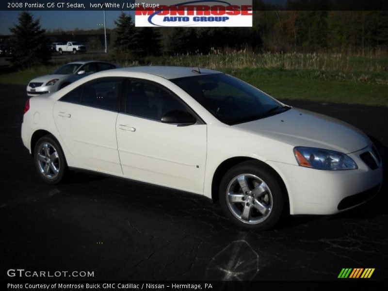 Ivory White / Light Taupe 2008 Pontiac G6 GT Sedan