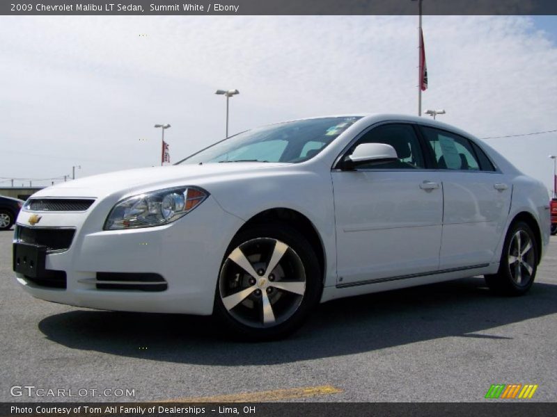 Summit White / Ebony 2009 Chevrolet Malibu LT Sedan