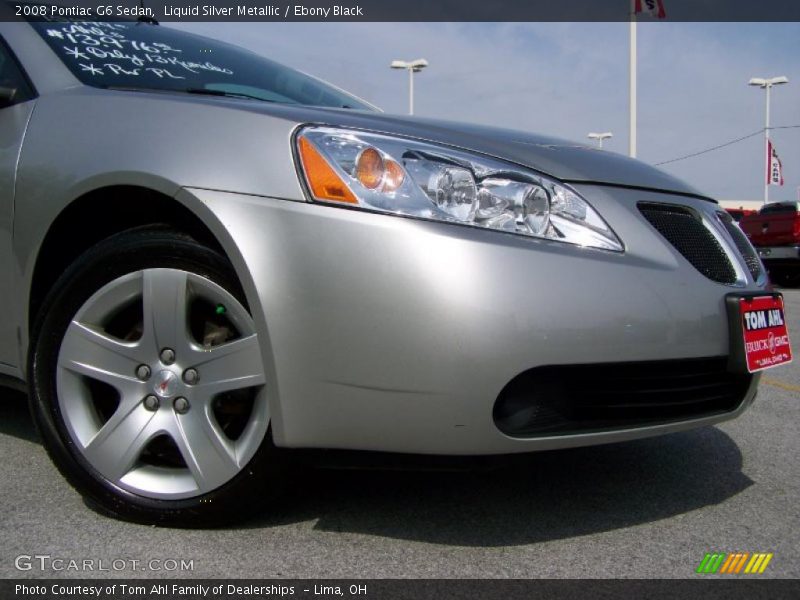 Liquid Silver Metallic / Ebony Black 2008 Pontiac G6 Sedan