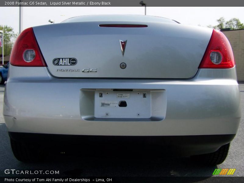 Liquid Silver Metallic / Ebony Black 2008 Pontiac G6 Sedan