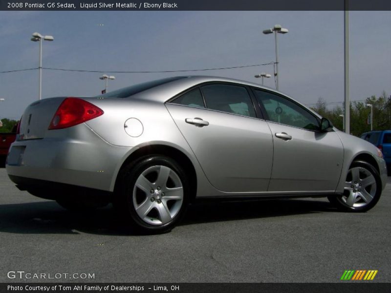 Liquid Silver Metallic / Ebony Black 2008 Pontiac G6 Sedan