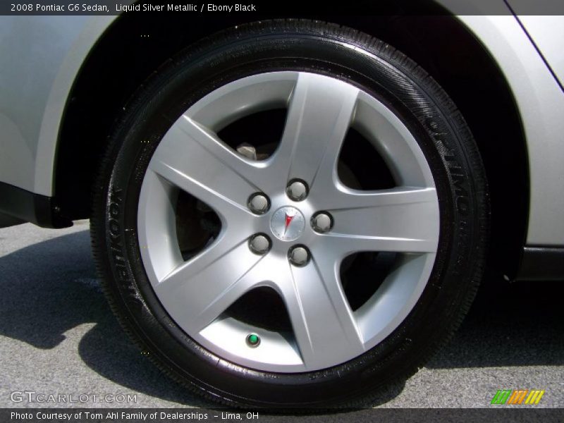 Liquid Silver Metallic / Ebony Black 2008 Pontiac G6 Sedan