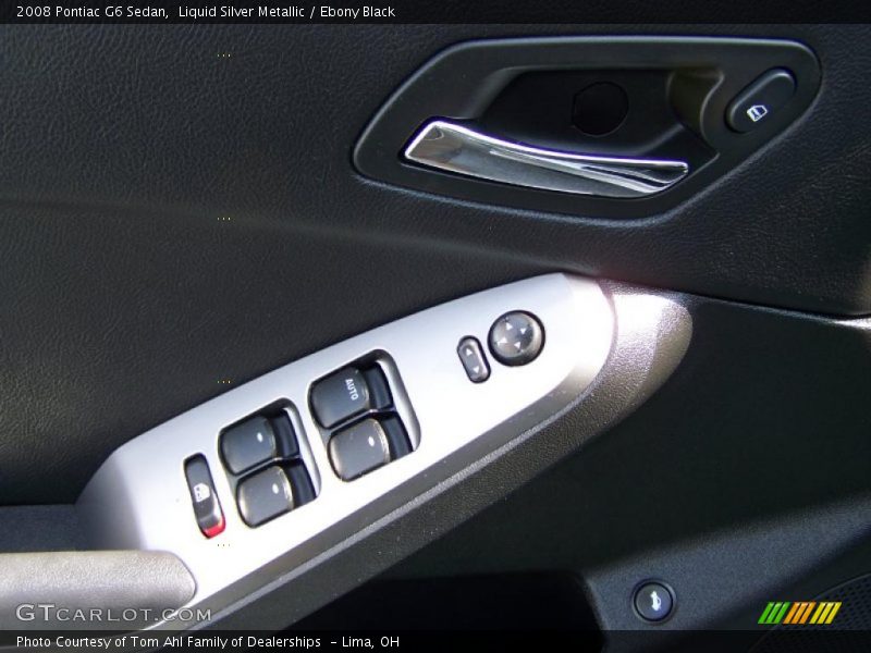 Liquid Silver Metallic / Ebony Black 2008 Pontiac G6 Sedan