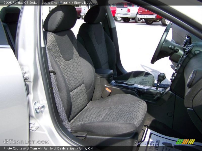 Liquid Silver Metallic / Ebony Black 2008 Pontiac G6 Sedan